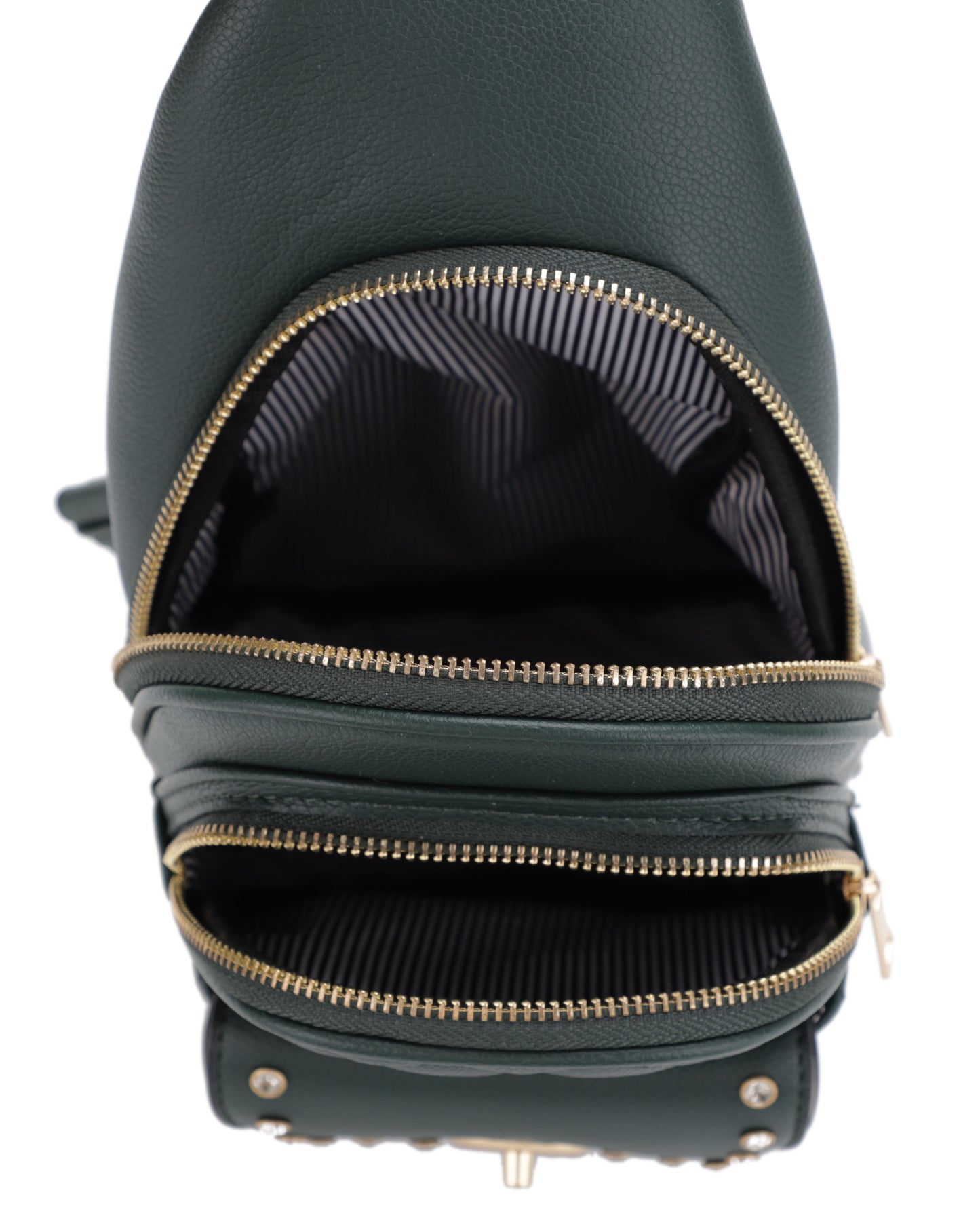 Lisa Triple Compartment Sling Bag with Rhinestone
