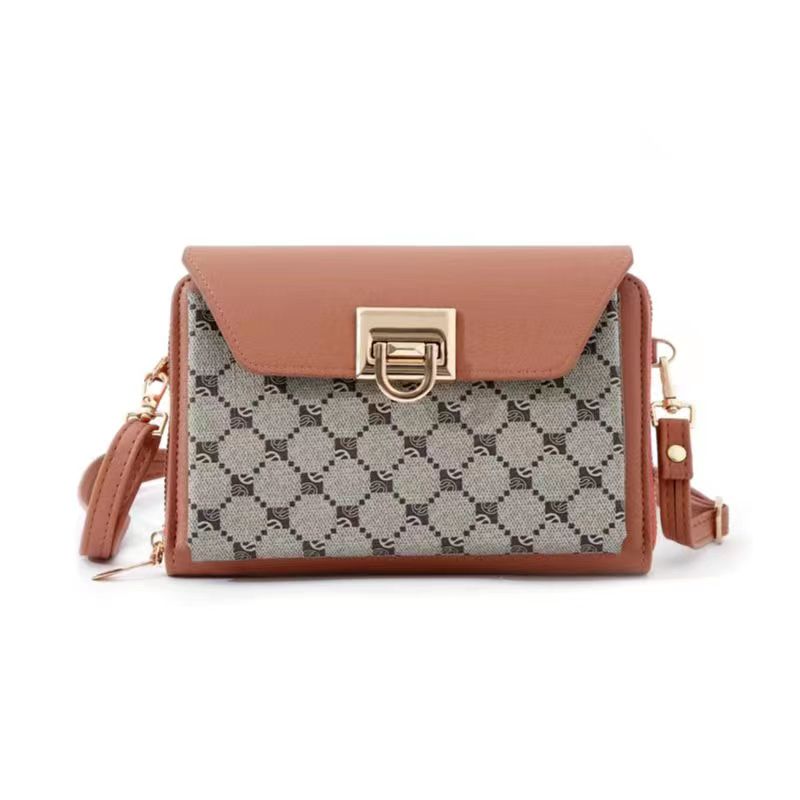 Donna & Becky Olivia Print Wallet Crossbody with Flip Lock