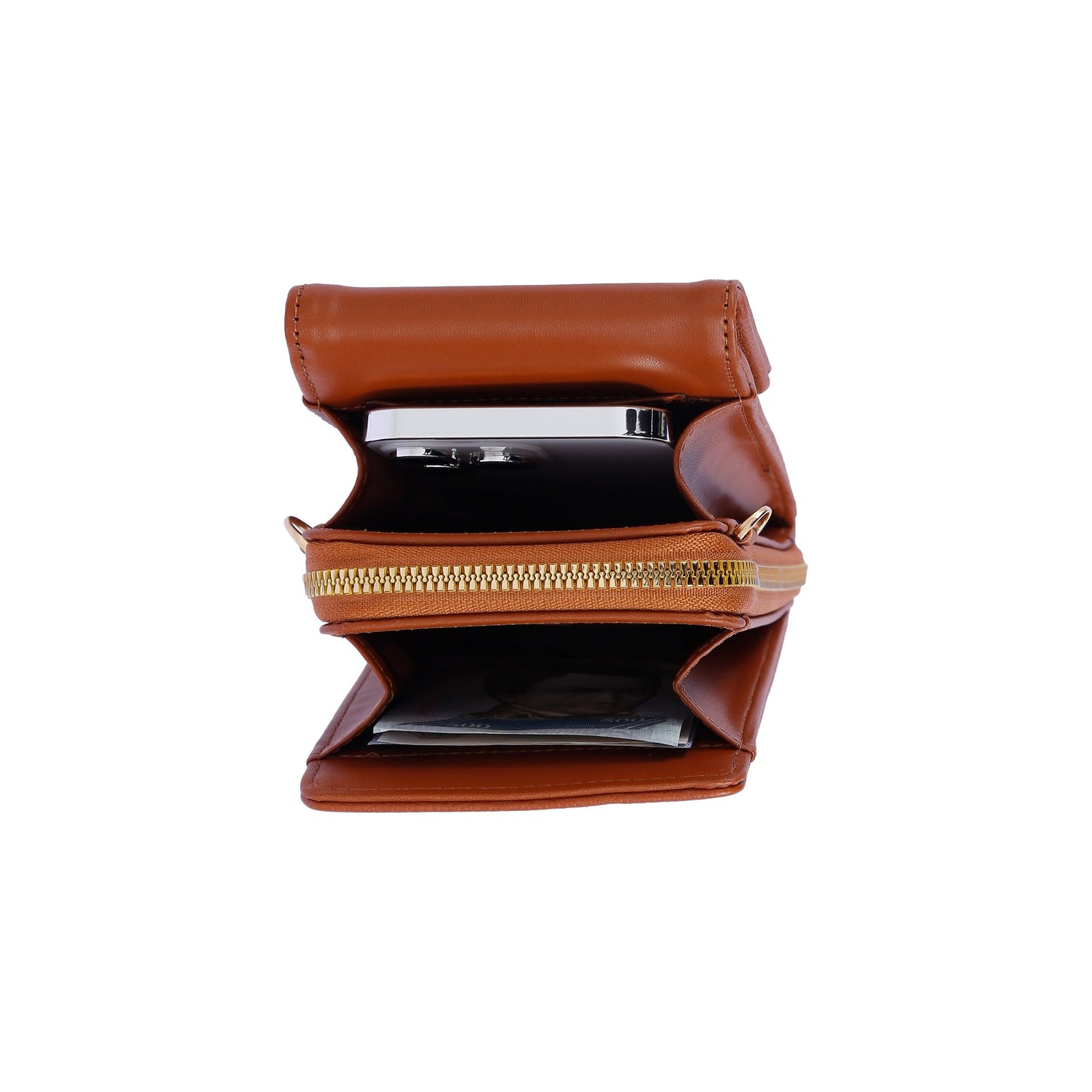 Donna & Becky Daisy Double Compartment Phone Xbody W/Metal Bar