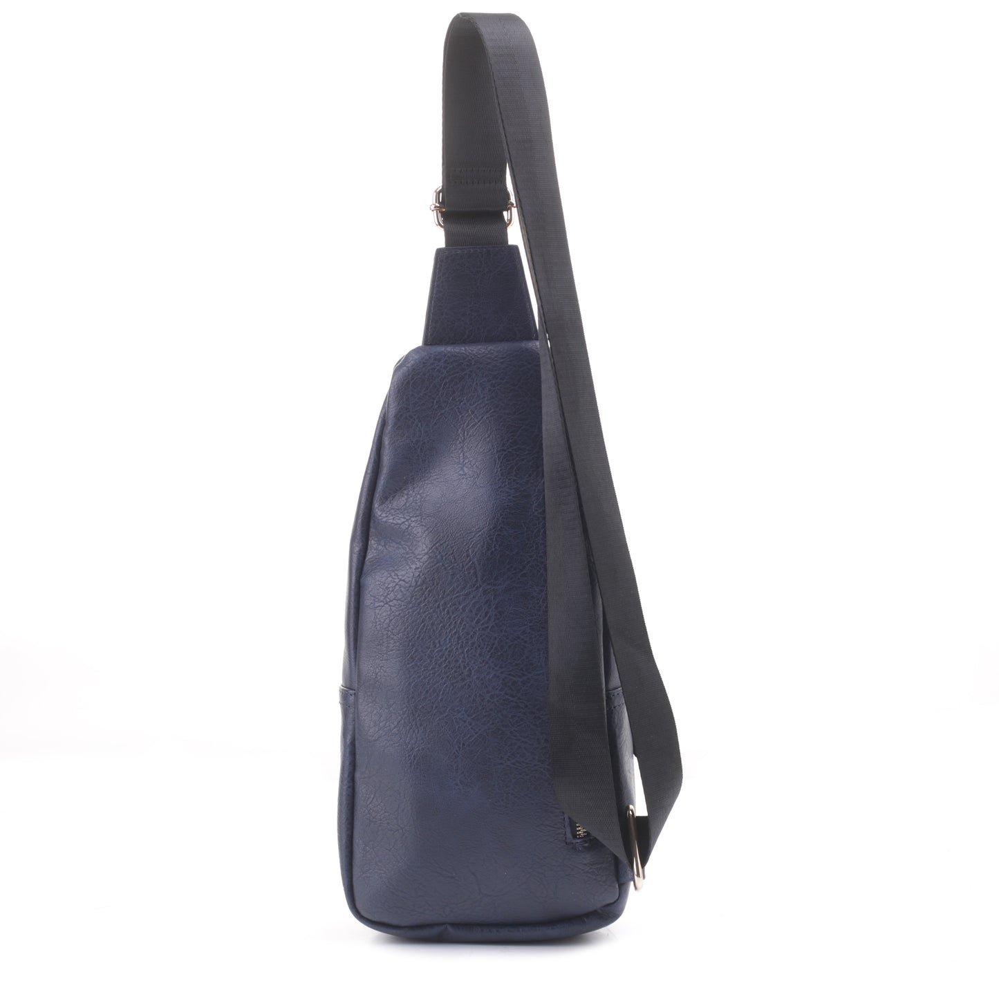 Violet Sling Bag With Front Zipper and Zipper Pocket